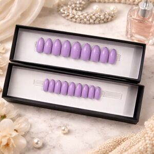 Handmade Purple Stiletto Press On Nails